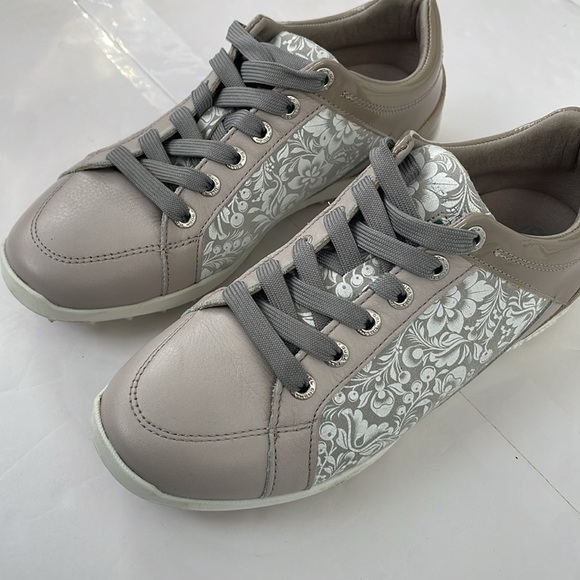 Duca Del Cosma Italian Gold Evolution Caldes Floral Women's Golf Shoes Size 6 - Picture 15 of 17